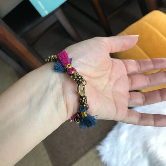 NWT Anthropologie Jewelry Hope Beaded Tassel Bracelet - Picture 7 of 9